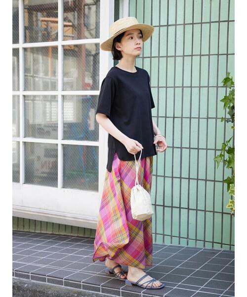 セール】ボリュームマドラスチェックフレアスカート（スカート