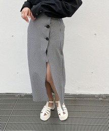 abc une face | ラップスリットロングスカート(スカート)