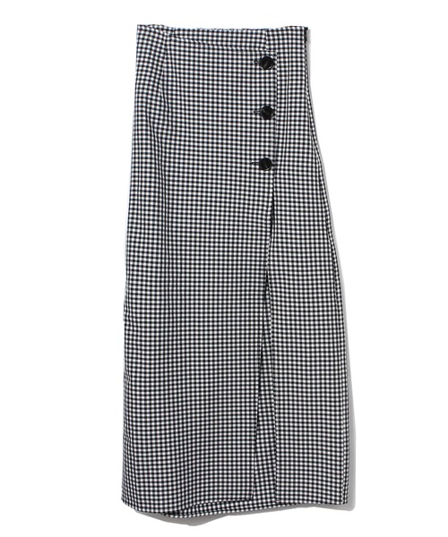 abc une face(アーベーセーアンフェイス)の「ラップスリットロングスカート(スカート・レディース・ブラック/ベージュ/ブラック系その他/ブラック系その他2・FREE)」の8枚目の写真