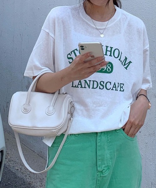 meJane(ミージェーン)の「STOCK HOLMロゴプリントTシャツ【ZOZOTOWN限定】(Tシャツ/カットソー・レディース・ホワイト/アイボリー・FREE)」の5枚目の写真