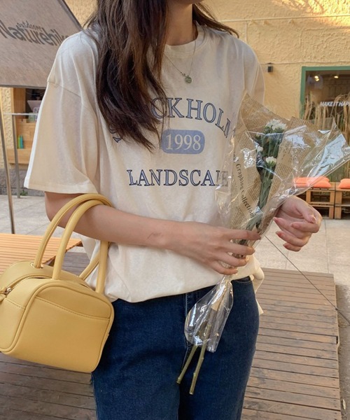 meJane(ミージェーン)の「STOCK HOLMロゴプリントTシャツ【ZOZOTOWN限定】(Tシャツ/カットソー・レディース・ホワイト/アイボリー・FREE)」の10枚目の写真