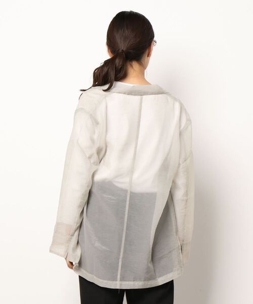 notch.（ノッチ）の「ソフトオーガンジーテーラージャケット（テーラードジャケット・レディース・グレー/ブラウン系その他/ブラウン/ブラック・M）」の5枚目の写真