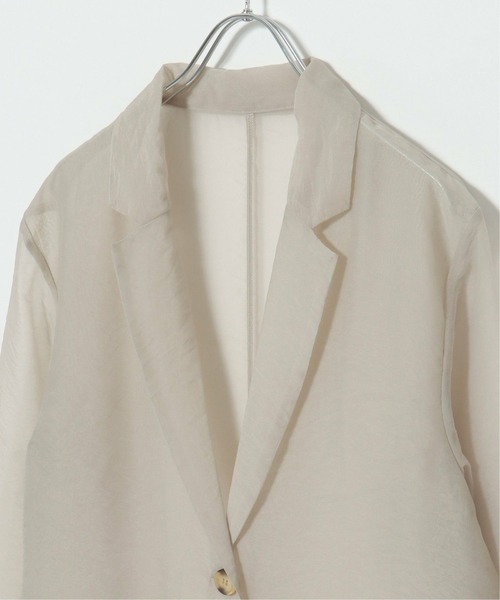 notch.（ノッチ）の「ソフトオーガンジーテーラージャケット（テーラードジャケット・レディース・グレー/ブラウン系その他/ブラウン/ブラック・M）」の12枚目の写真
