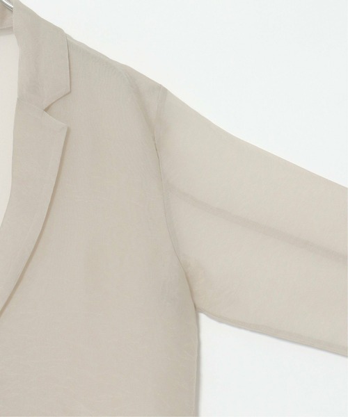 notch.（ノッチ）の「ソフトオーガンジーテーラージャケット（テーラードジャケット・レディース・グレー/ブラウン系その他/ブラウン/ブラック・M）」の9枚目の写真