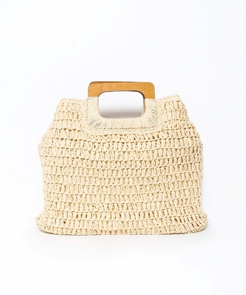 Crisp（クリスプ）の「ウッドハンドルスクエアバッグ（ハンドバッグ・レディース・ベージュ/ナチュラル・FREE）」の12枚目の写真