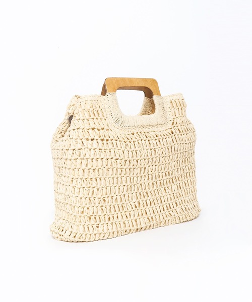 Crisp（クリスプ）の「ウッドハンドルスクエアバッグ（ハンドバッグ・レディース・ベージュ/ナチュラル・FREE）」の13枚目の写真