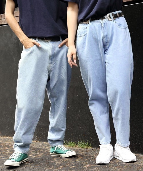 ８(eight)（エイト）の「テーパードデニムバルーンパンツ（デニムパンツ・メンズ・ブルー系その他3/ケミカルウォッシュ/インディゴブルー/ダークグリーン/ブルー系その他/ブラック/ブルー系その他2/ブラック系その他2/オフホワイト/ブラック系その他/ブルー系その他4・SMALL/MEDIUM/LARGE）」の9枚目の写真