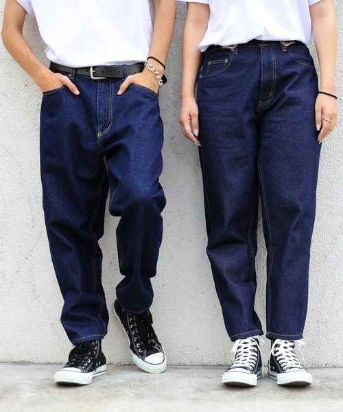 ８(eight)（エイト）の「テーパードデニムバルーンパンツ（デニムパンツ・メンズ・ブルー系その他3/ケミカルウォッシュ/インディゴブルー/ダークグリーン/ブルー系その他/ブラック/ブルー系その他2/ブラック系その他2/オフホワイト/ブラック系その他/ブルー系その他4・SMALL/MEDIUM/LARGE）」の11枚目の写真