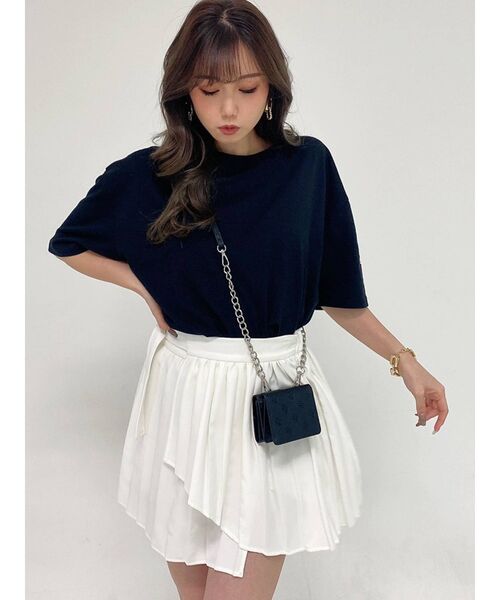 GYDA（ジェイダ）の「2WAYプリーツラップ スカートライクショートパンツ（スカート・レディース・オフホワイト/ブラック・FREE）」の22枚目の写真