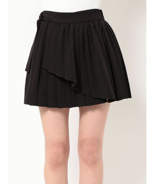 GYDA（ジェイダ）の「2WAYプリーツラップ スカートライクショートパンツ（スカート・レディース・オフホワイト/ブラック・FREE）」の11枚目の写真