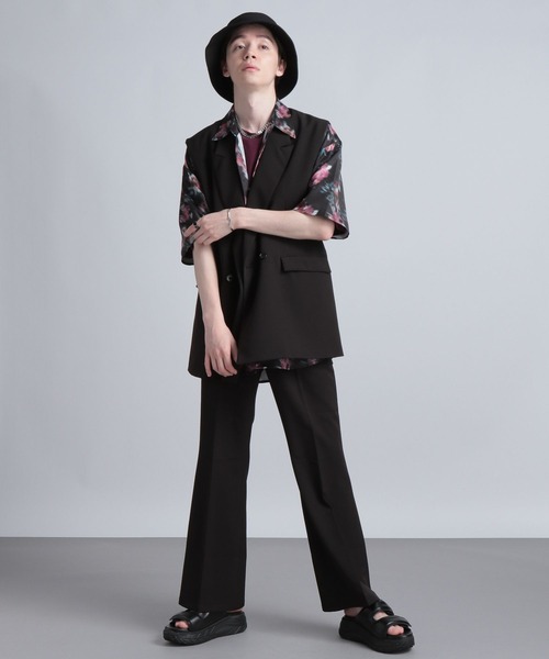 HARE（ハレ）の「トロミストレートフレアトラウザー(HARE)（その他パンツ・メンズ・ブラック/ベージュ/グレー・SMALL/MEDIUM）」の13枚目の写真