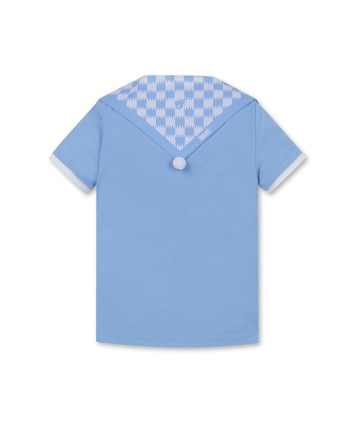 WAAC(ワック)の「WOMENS スカーフ付き Tシャツ(Tシャツ/カットソー・レディース・ホワイト/ブルー・1/3/2)」の4枚目の写真