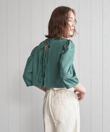 <H>TAFFETA CROPPED PULLOVER/ブラウス
