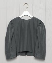 H BEAUTY & YOUTH エイチビューティーアンドユース TAFFETA CROPPED PULLOVER キュプラタフタクロップドブラウス 1621-299-1704 グレー M ITS965U04I42 BEAUTY&YOUTH UNITED ARROWS - H BEAUTY & YOUTH エイチ