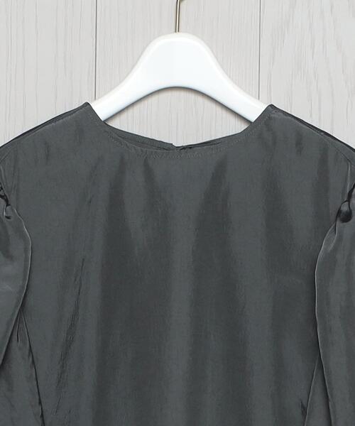 H BEAUTY & YOUTH エイチビューティーアンドユース TAFFETA CROPPED PULLOVER キュプラタフタクロップドブラウス 1621-299-1704 グレー M ITS965U04I42 H BEAUTY&YOUTH UNITED ARROWS（エイチビューティーアンドユース