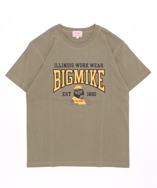 BIG MIKE(ビッグマイク)の「BIG MIKE ビッグマイク / MIKE COLLEGE SS TEE 半袖 カレッジプリントTシャツ // 102228601(Tシャツ/カットソー・メンズ・ホワイト/ブラック/オリーブ/キャメル・MEDIUM/LARGE/X-LARGE)」の3枚目の写真