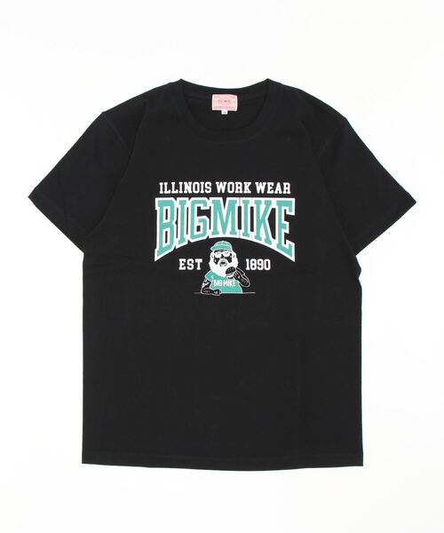 BIG MIKE(ビッグマイク)の「BIG MIKE ビッグマイク / MIKE COLLEGE SS TEE 半袖 カレッジプリントTシャツ // 102228601(Tシャツ/カットソー・メンズ・ホワイト/ブラック/オリーブ/キャメル・MEDIUM/LARGE/X-LARGE)」の1枚目の写真