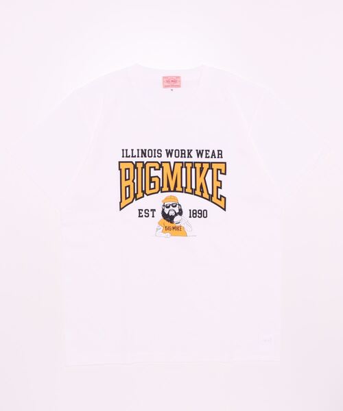 BIG MIKE(ビッグマイク)の「BIG MIKE ビッグマイク / MIKE COLLEGE SS TEE 半袖 カレッジプリントTシャツ // 102228601(Tシャツ/カットソー・メンズ・ホワイト/ブラック/オリーブ/キャメル・MEDIUM/LARGE/X-LARGE)」の7枚目の写真