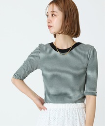 MILLER | 【Miller/ミラー】 パネルリブ五分袖TEE(Tシャツ/カットソー)