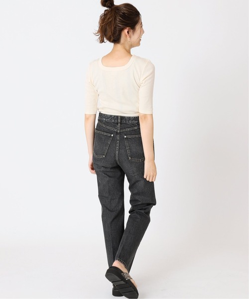 MILLER(ミラー)の「《予約》【Miller/ミラー】 パネルリブ五分袖TEE*(Tシャツ/カットソー・レディース・ナチュラル/グリーン/ピンク・FREE)」の8枚目の写真