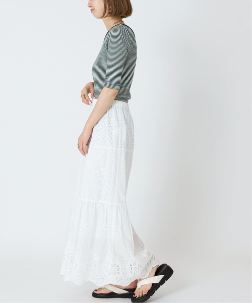 MILLER(ミラー)の「《予約》【Miller/ミラー】 パネルリブ五分袖TEE*(Tシャツ/カットソー・レディース・ナチュラル/グリーン/ピンク・FREE)」の11枚目の写真