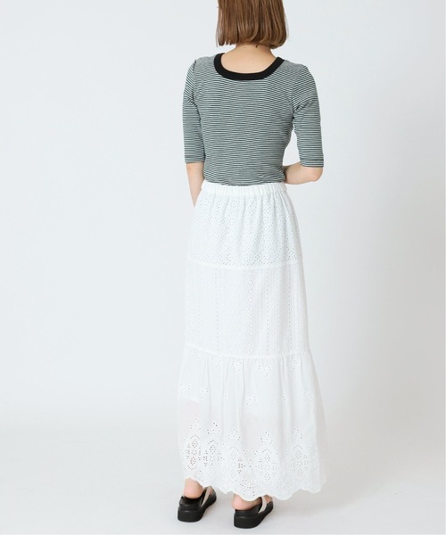 MILLER(ミラー)の「《予約》【Miller/ミラー】 パネルリブ五分袖TEE*(Tシャツ/カットソー・レディース・ナチュラル/グリーン/ピンク・FREE)」の12枚目の写真