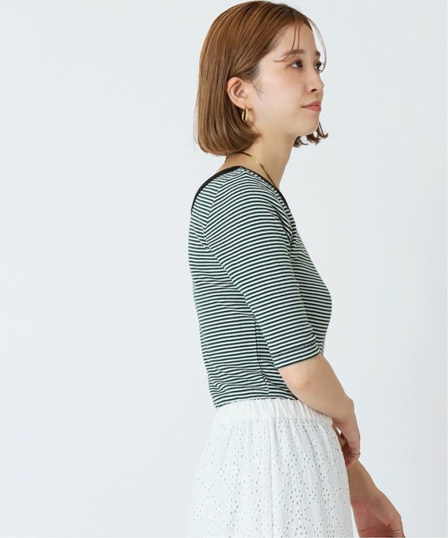 MILLER(ミラー)の「《予約》【Miller/ミラー】 パネルリブ五分袖TEE*(Tシャツ/カットソー・レディース・ナチュラル/グリーン/ピンク・FREE)」の13枚目の写真