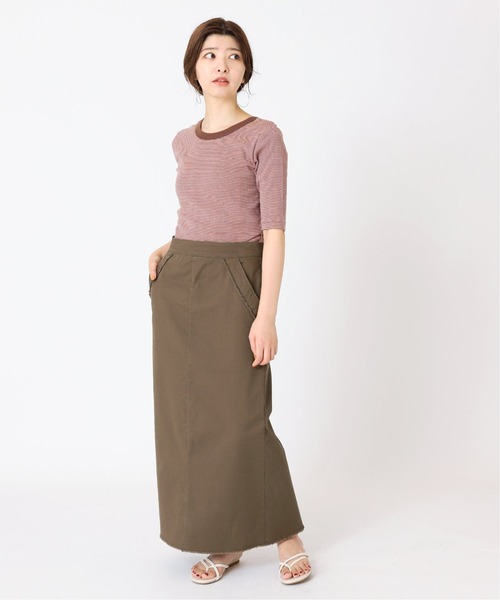 MILLER(ミラー)の「《予約》【Miller/ミラー】 パネルリブ五分袖TEE*(Tシャツ/カットソー・レディース・ナチュラル/グリーン/ピンク・FREE)」の15枚目の写真