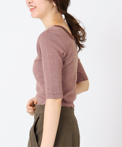 MILLER(ミラー)の「《予約》【Miller/ミラー】 パネルリブ五分袖TEE*(Tシャツ/カットソー・レディース・ナチュラル/グリーン/ピンク・FREE)」の16枚目の写真