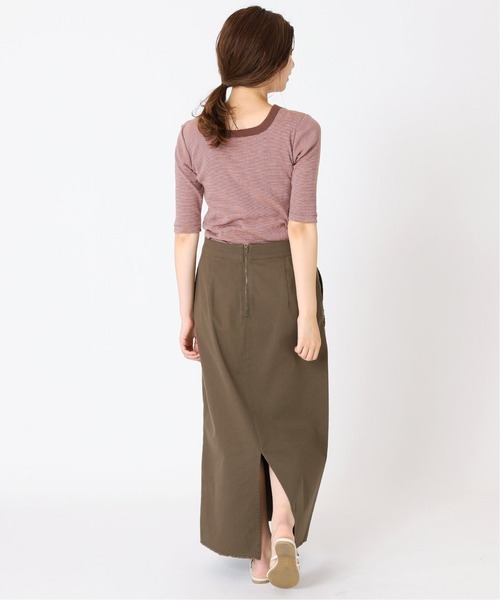 MILLER(ミラー)の「《予約》【Miller/ミラー】 パネルリブ五分袖TEE*(Tシャツ/カットソー・レディース・ナチュラル/グリーン/ピンク・FREE)」の17枚目の写真