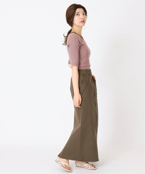 MILLER(ミラー)の「《予約》【Miller/ミラー】 パネルリブ五分袖TEE*(Tシャツ/カットソー・レディース・ナチュラル/グリーン/ピンク・FREE)」の18枚目の写真