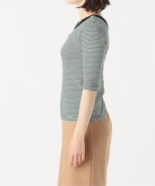 MILLER(ミラー)の「《予約》【Miller/ミラー】 パネルリブ五分袖TEE*(Tシャツ/カットソー・レディース・ナチュラル/グリーン/ピンク・FREE)」の20枚目の写真