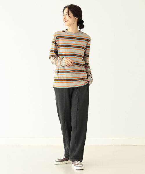 BEAMS BOY（ビームスボーイ）の「BEAMS BOY / ボーイ エンブロイダリー ボーダー ロングスリーブ Tシャツ（Tシャツ/カットソー・レディース・ネイビー/グレー/ホワイト系その他7・1/2）」の4枚目の写真