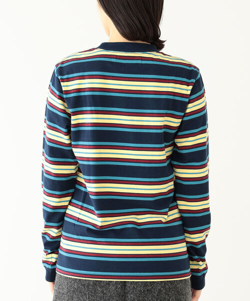 BEAMS BOY（ビームスボーイ）の「BEAMS BOY / ボーイ エンブロイダリー ボーダー ロングスリーブ Tシャツ（Tシャツ/カットソー・レディース・ネイビー/グレー/ホワイト系その他7・1/2）」の5枚目の写真