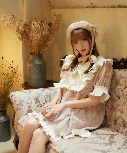 Swankiss（スワンキス）の「TS Dry rose AO/P（ワンピース・レディース・ブラック/ベージュ/ボルドー・FREE）」の14枚目の写真