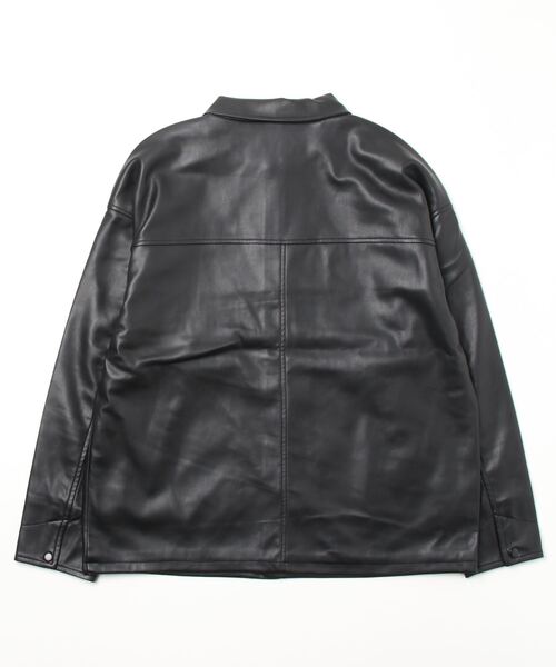 ８(eight)（エイト）の「ＰＵ Ａ-２ジャケット（ライダースジャケット・メンズ・ブラック/ダークブラウン・MEDIUM/LARGE）」の6枚目の写真