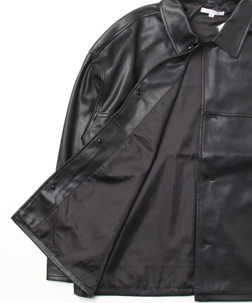 ８(eight)（エイト）の「ＰＵ Ａ-２ジャケット（ライダースジャケット・メンズ・ブラック/ダークブラウン・MEDIUM/LARGE）」の7枚目の写真