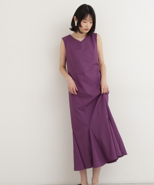 NATURAL BEAUTY BASIC（ナチュラルビューティーベーシック）の「ゴアードマキシワンピース（ワンピース・レディース・オレンジ/ラベンダー/ブラック・MEDIUM）」の18枚目の写真