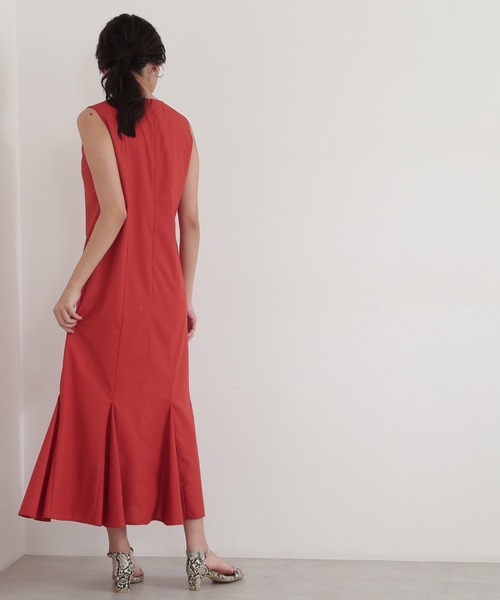 NATURAL BEAUTY BASIC（ナチュラルビューティーベーシック）の「ゴアードマキシワンピース（ワンピース・レディース・オレンジ/ラベンダー/ブラック・MEDIUM）」の17枚目の写真