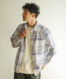 インディゴチェックシャツ