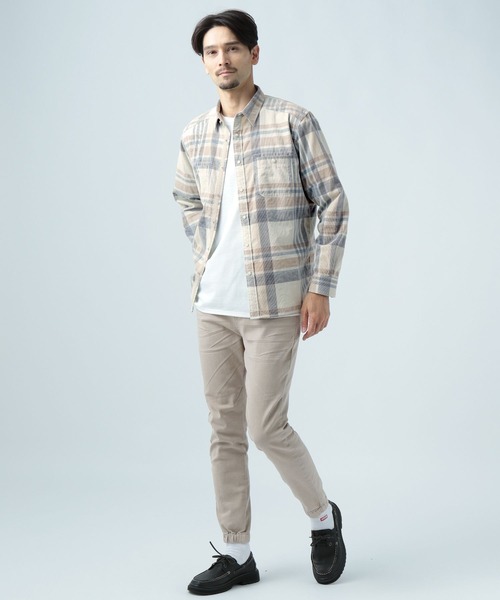 BAYFLOW(ベイフロー)の「インディゴチェックシャツ(シャツ/ブラウス・メンズ・ネイビー/オフホワイト/オレンジ・MEDIUM/LARGE)」の21枚目の写真