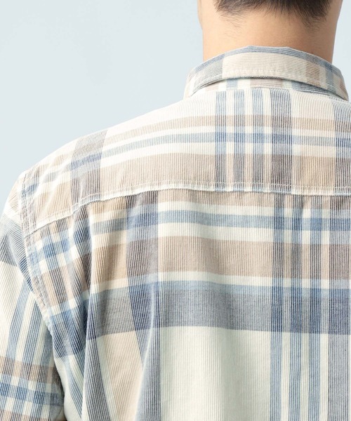 BAYFLOW(ベイフロー)の「インディゴチェックシャツ(シャツ/ブラウス・メンズ・ネイビー/オフホワイト/オレンジ・MEDIUM/LARGE)」の11枚目の写真