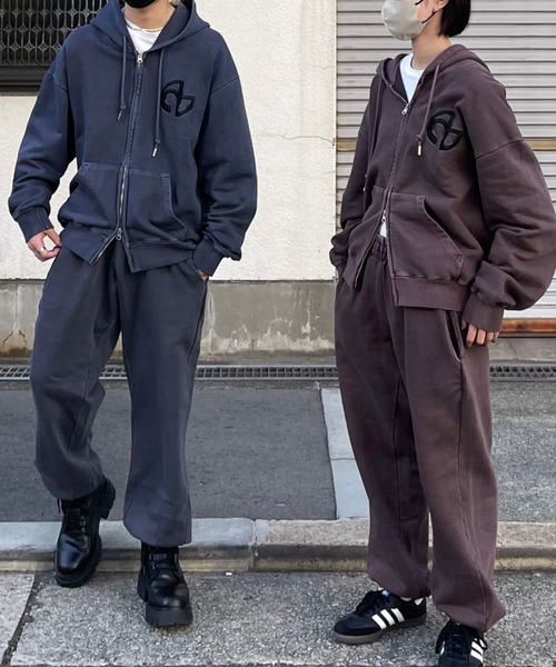 【NOMANUAL/ノーマニュアル】OVERDYED SWEATPANTS/オーバーサイズ スウェットパンツ スウェットセットアップ セットアップ対応 別売り 秋服 冬服