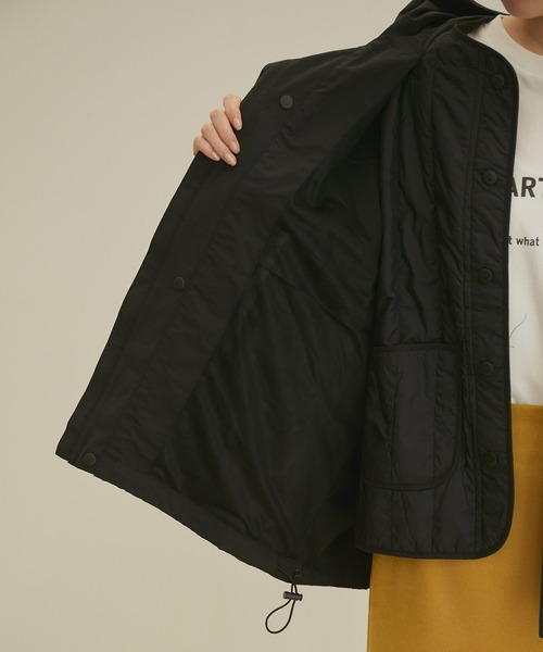 VIS(ビス)の「【OUTDOOR PRODUCTS】【撥水加工・洗える】ライナー付きミディ丈マウンテンパーカー(マウンテンパーカー・レディース・ブラック/ブラウン系その他/キナリ/カーキ・S/M)」の9枚目の写真