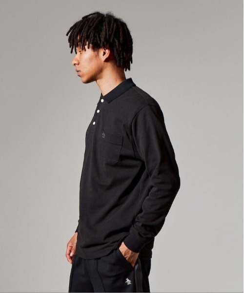 penguin BY MUNSINGWEAR(ペンギン バイ マンシングウェア)の「アクションフリーガセット長袖ポロシャツ メンズ ウェア シャツ ポロシャツ ポロ ライフスタイル カジュアル スポーツウェア マンシング(ポロシャツ・メンズ・ホワイト/ネイビー/ブラック・SMALL/LARGE/X-LARGE/MEDIUM)」の4枚目の写真