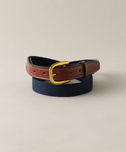 TORY LEATHER(トリーレザー)の「【TORY LEATHER / トリーレザー】 1COTTON Web Belts(ベルト・メンズ・ベージュ/ブラウン・32/34/30)」の2枚目の写真