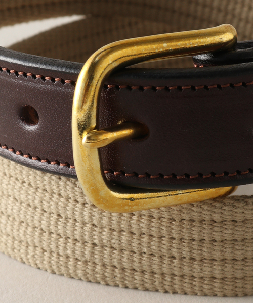 TORY LEATHER(トリーレザー)の「【TORY LEATHER / トリーレザー】 1COTTON Web Belts(ベルト・メンズ・ベージュ/ブラウン・32/34/30)」の6枚目の写真