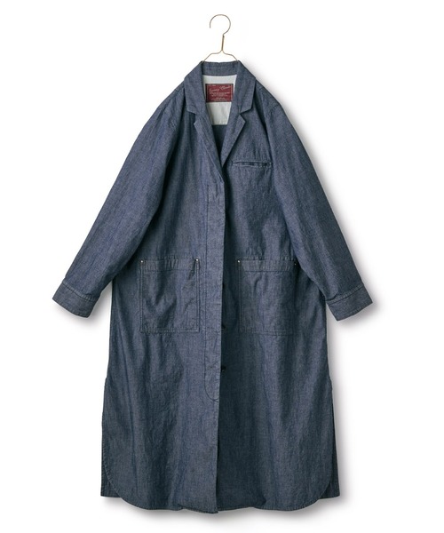 Sunny clouds（サニークラウズ）の「サニークラウズ　インディゴシャンブレーコート〈レディース〉（その他アウター・レディース・インディゴブルー・MEDIUM/LARGE/X-LARGE/XX-LARGE/NM）」の11枚目の写真
