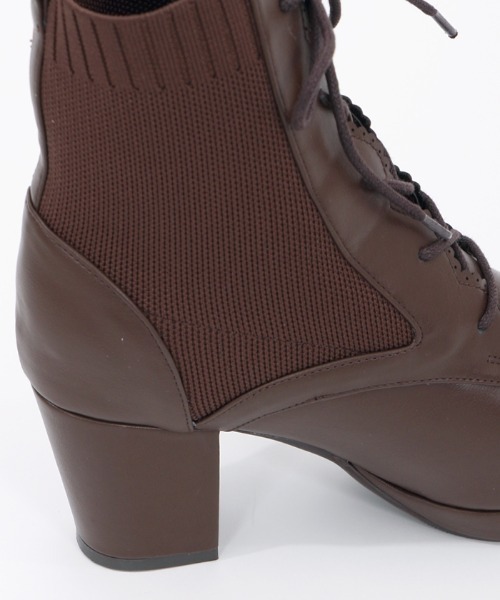 axes femme（アクシーズファム）の「レースアップソックスブーツ（ブーツ・レディース・ブラック/ブラウン・MEDIUM/LARGE）」の8枚目の写真