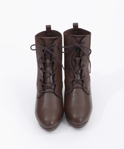 axes femme（アクシーズファム）の「レースアップソックスブーツ（ブーツ・レディース・ブラック/ブラウン・MEDIUM/LARGE）」の18枚目の写真